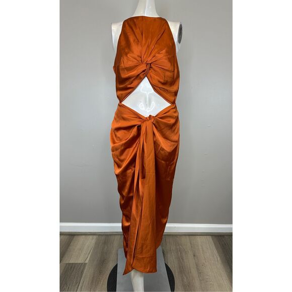 NWT ANDREA IYAMAH Reni cut-out midi dress Size M $225 - Picture 9 of 11